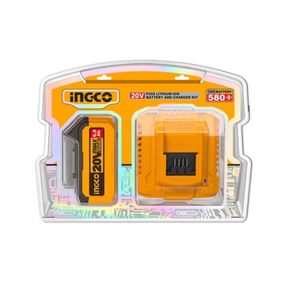 Baterias + Cargador 20V 6.0Ah Ion Litio INGCO