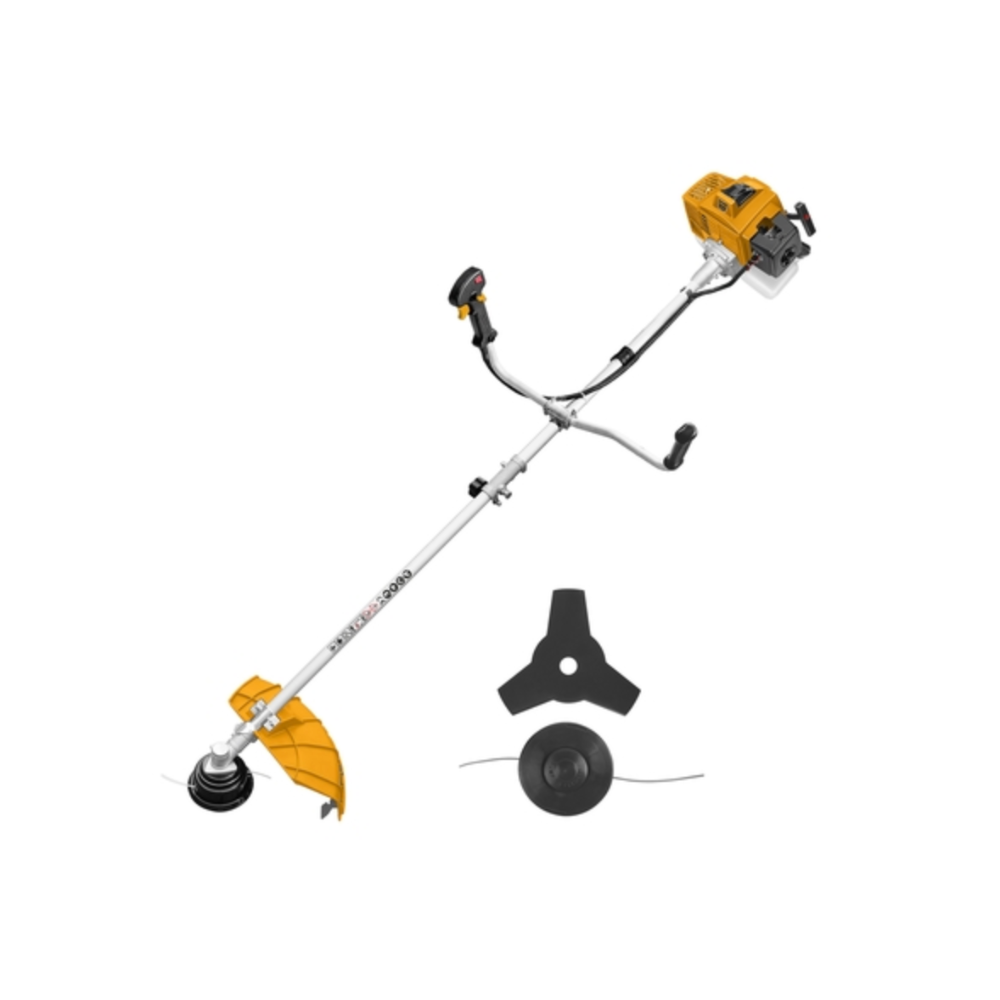 Orilladora Motor 2 Tiempos 62 cm (3.8 Hp) Con Hilo y Disco 3 Aspas INGCO