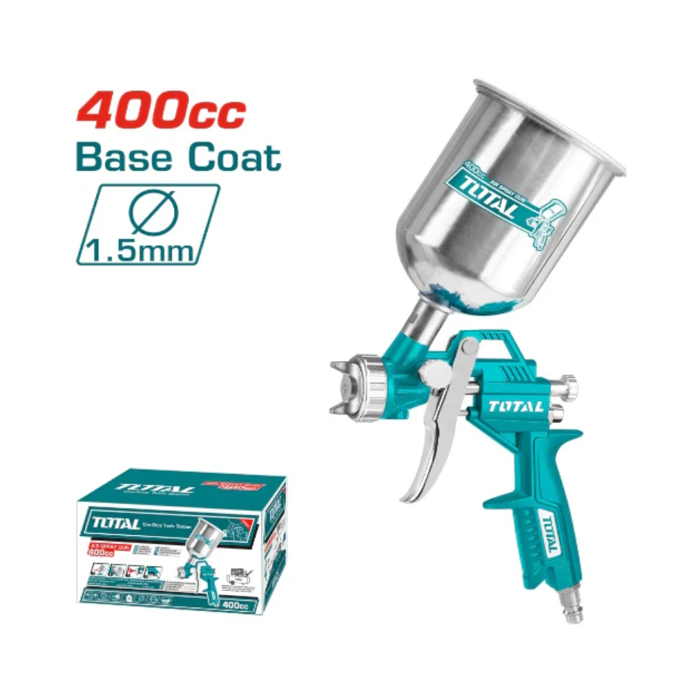 Pistola para Pintar de Gravedad 1.5 mm 400cc TOTAL