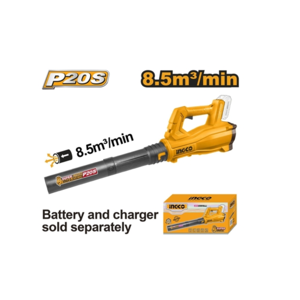 Soplador Inalámbrico de Polvo 20 V 8.5 m³/min INGCO