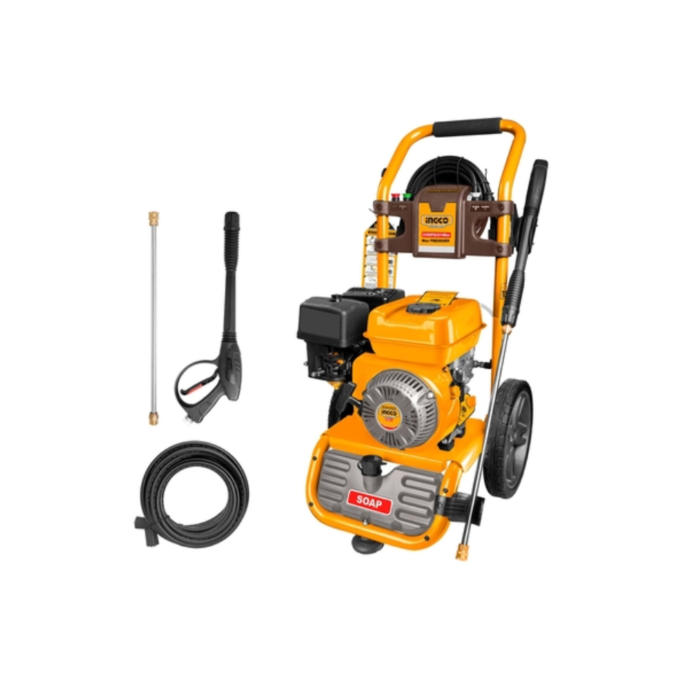 Lavadora Presión Semiprofesional a Gasolina 4,476 W (6 HP) 3,100 PSI INGCO