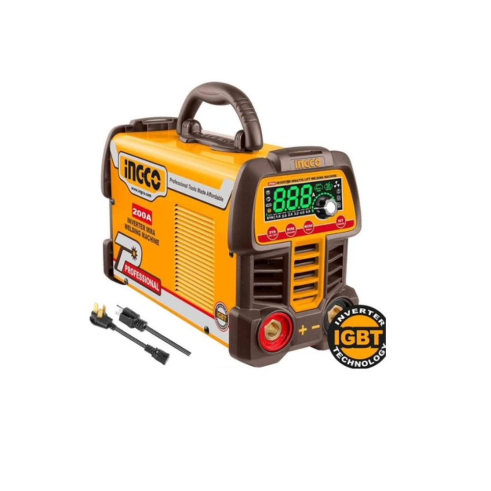 Soldador Eléctrico Inversor 200A 110 V/220 V Portátil Profesional INGCO